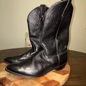 Evenin’ Star Men’s Western Black Leather Dusti Boots Size 13 Width D